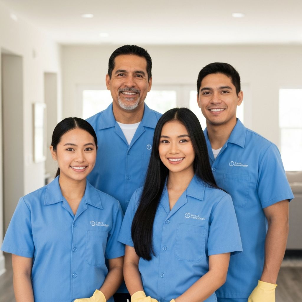 Amanda Pridgen and professional cleaning team